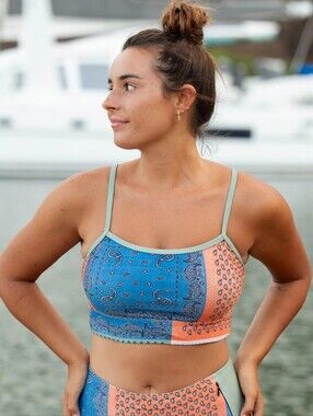 Nani Swimwear Rainier Shaka Bralette Boho Bikini Top NWT S